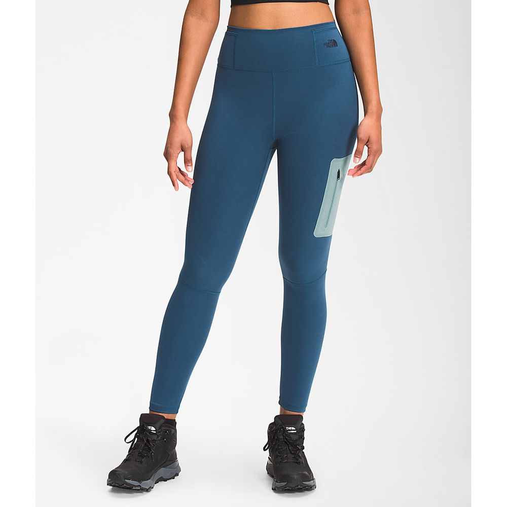 The North Face Leggings Womens Australia - The North Face Paramount Blue / Silver Blue (BJG-238605)